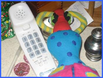 Funnybug uses a landline!  Someday he'll get a cellphone.